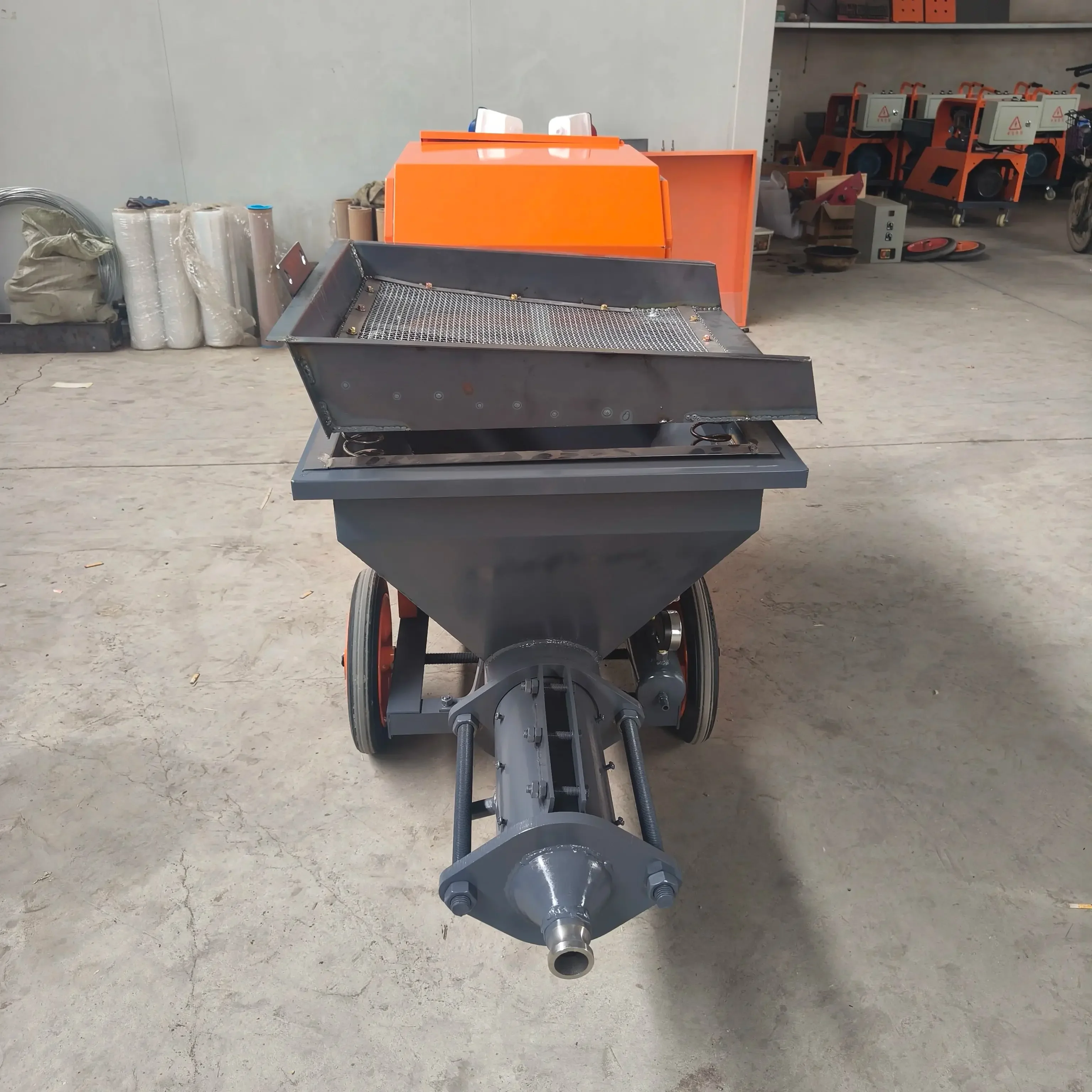 Intelligent Control Plaster Spray Machine with Mortar Mixing System - Automatic Cement Rendering Equipment for Building Works