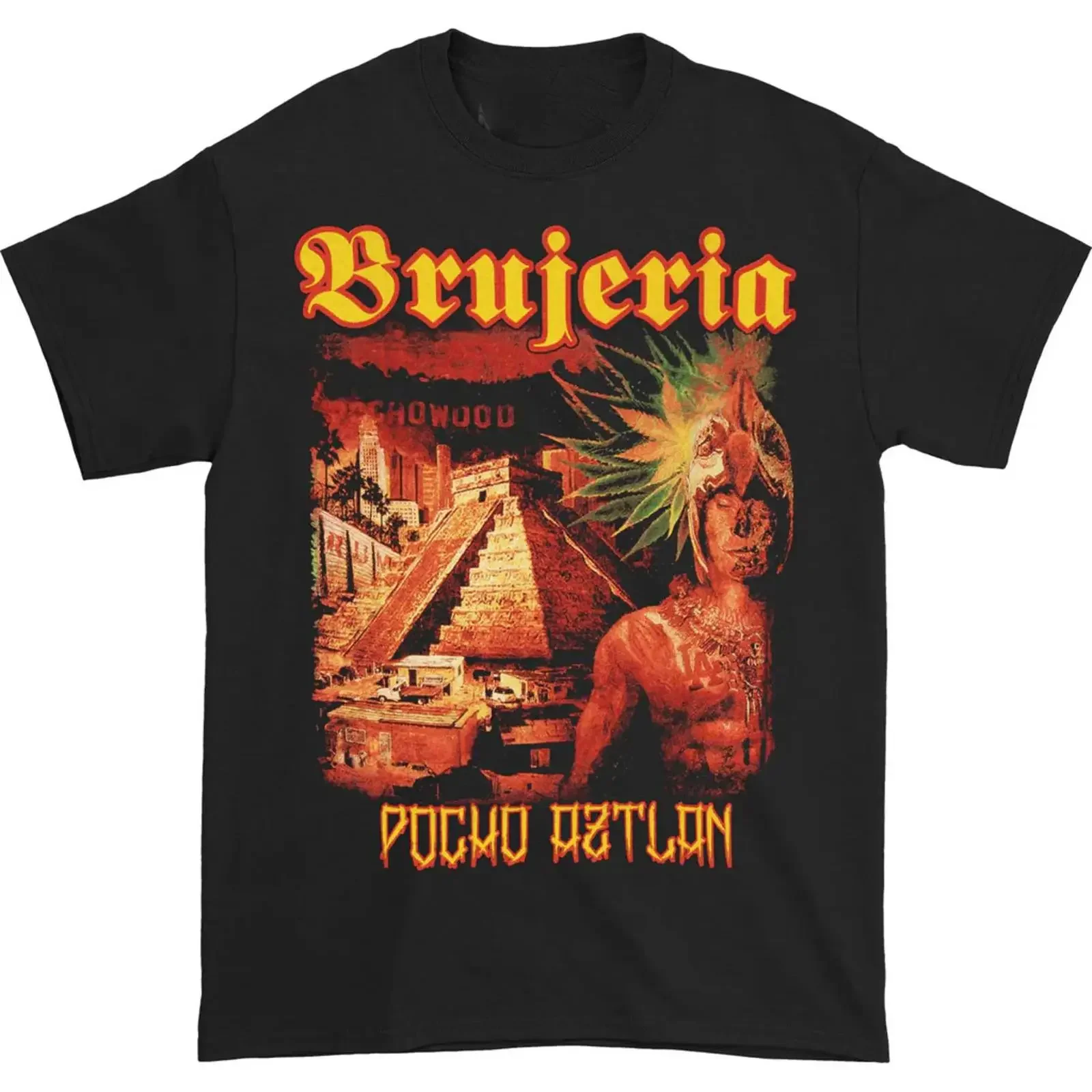 Camiseta Brujeria Pocho Aztlan de algodón S 4XL MO360, camiseta vintage lavada para uso diario, ropa informal de calle, camiseta con gráfico elegante para hombre