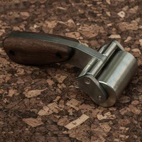 1Pcs Nattools Stainless Steel Heavy-duty Drum DIY Handmade Leather Adhesive Pressure Roller Tool Pressure Roller Leather Goods