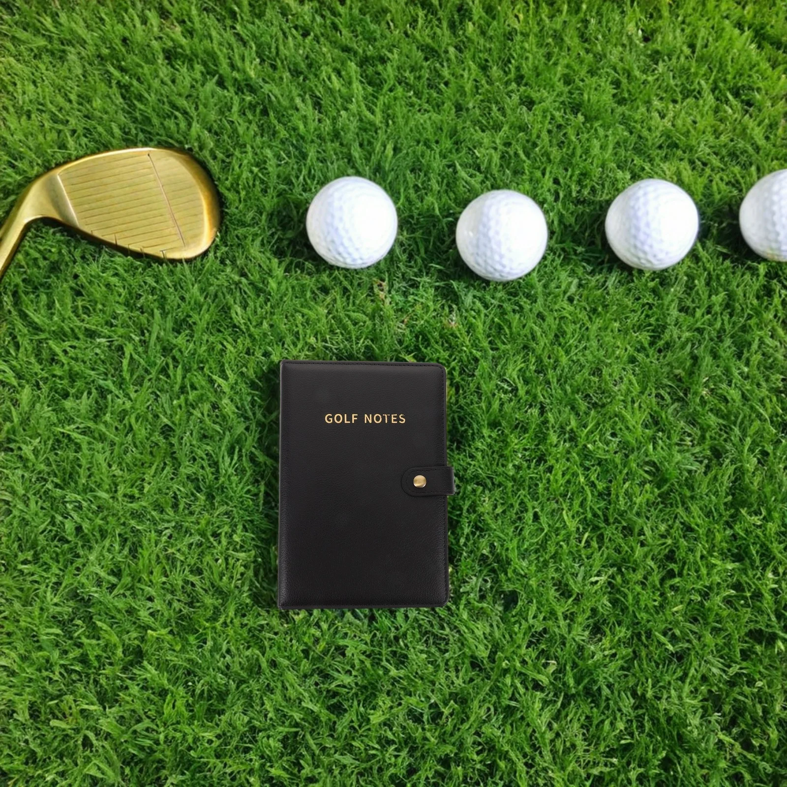 

Portable Golf Scorebook Fake Cover Durable Waterproof Compact Design Scorecard Holder Accessories for Golf