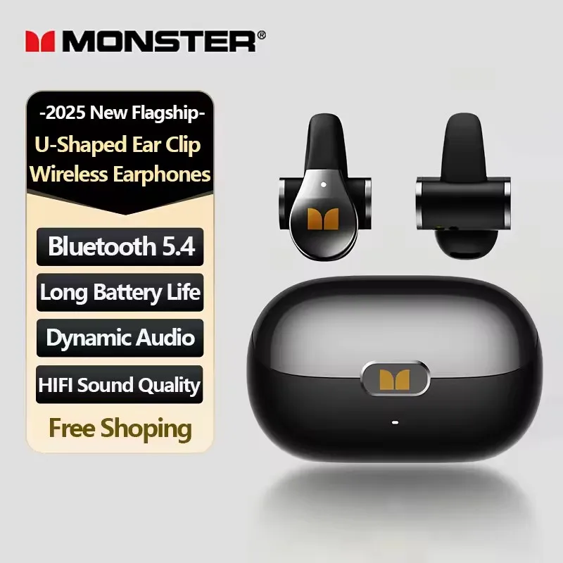 

MQT60 Earphones Wireless Bluetooth HIFI Sound HD Call Headphones Ear Clip Long Battery Life Noise Reduction Sport Earbud