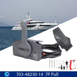 Boat Remote Control Box New model 703-48230-14 with 7Pin 16ft Wire Harness pull to open for Yamaha Outboard Boat accessories