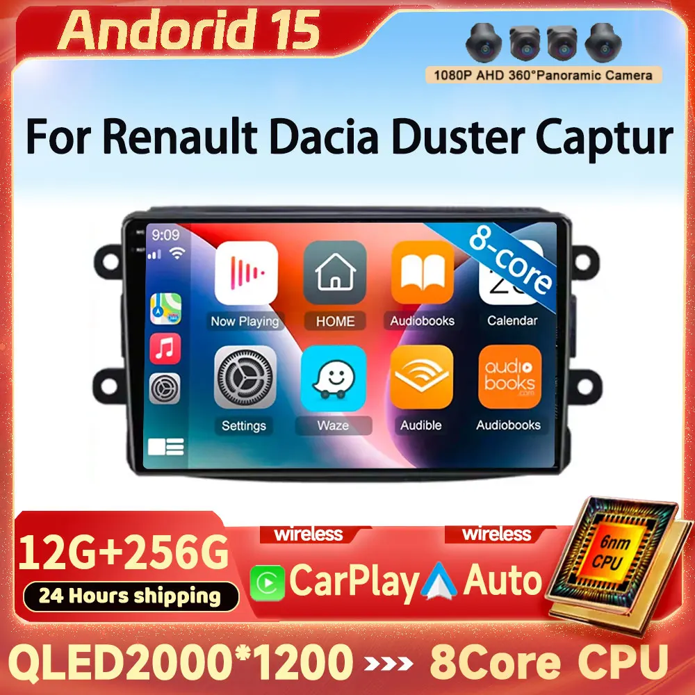 2din android para renault dacia espanador captur símbolo logan dokker sandero lodgy rádio do carro reprodutor multimídia carplay auto sem 2din