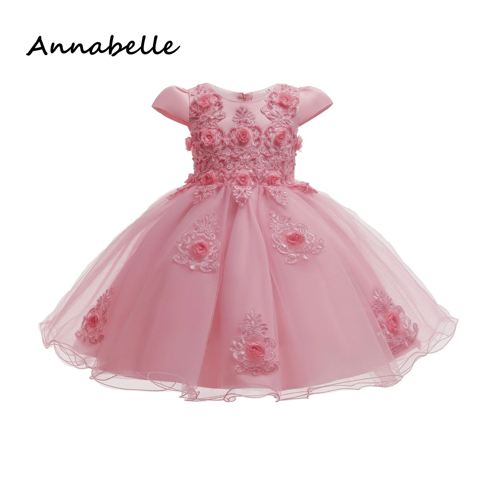 

Annabelle Elegant Dress For Girl Sleeveless Flower Girl Dress For Wedding Party Girl's Daily Casual Puffy Birthday Party Dress