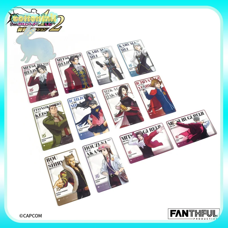 

Original Ace Attorney Acrylic transparent card Blind Box Franziska von Karma Peripheral Ornament Acg Goods Collect Toys Gift