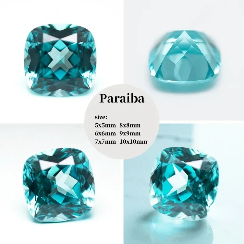 

L-Top-level Lab Grown Sapphire Cushion Shape for DIY Jewelry Making The Main Materials Selectable Certificate