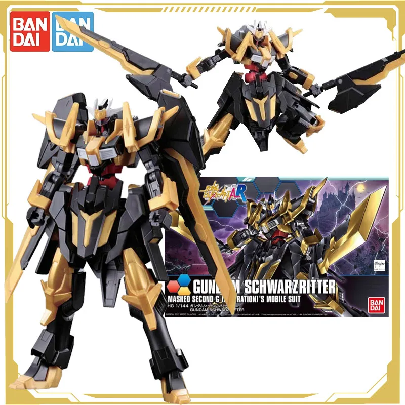 

Bandai Original GUNDAM Anime Figure HG 1/144 GUNDAM SCHWARZRITTER Assembly Model Action Figure Toys for Boys Girls Kids Gift