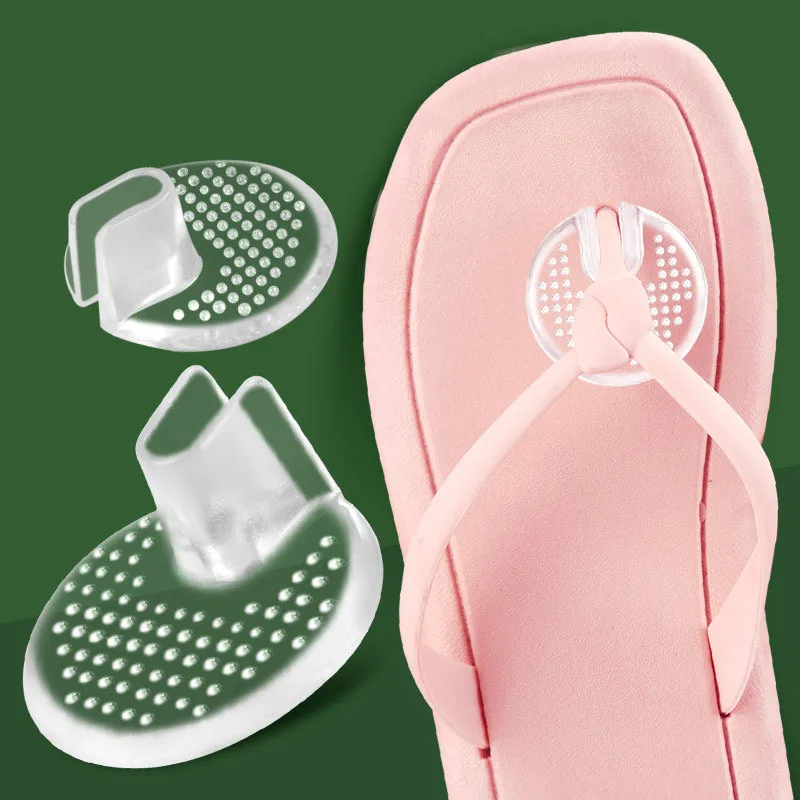 2pc Invisibles Flip-Flop Gel Pad Anti-Slip Anti Wear Foot Gel Toe Guards Cushions Toe Separator for Women Men