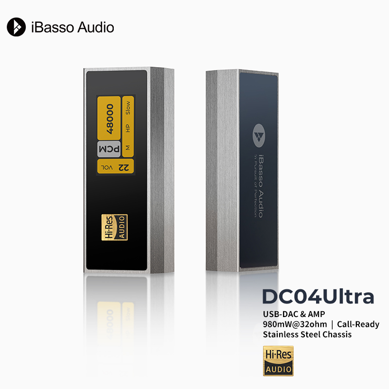  iBasso Jr. DC04Ultra Portable Mobile Phone Decoder Amplifier DAC USB 4.4mm Headphone IEM AMP 