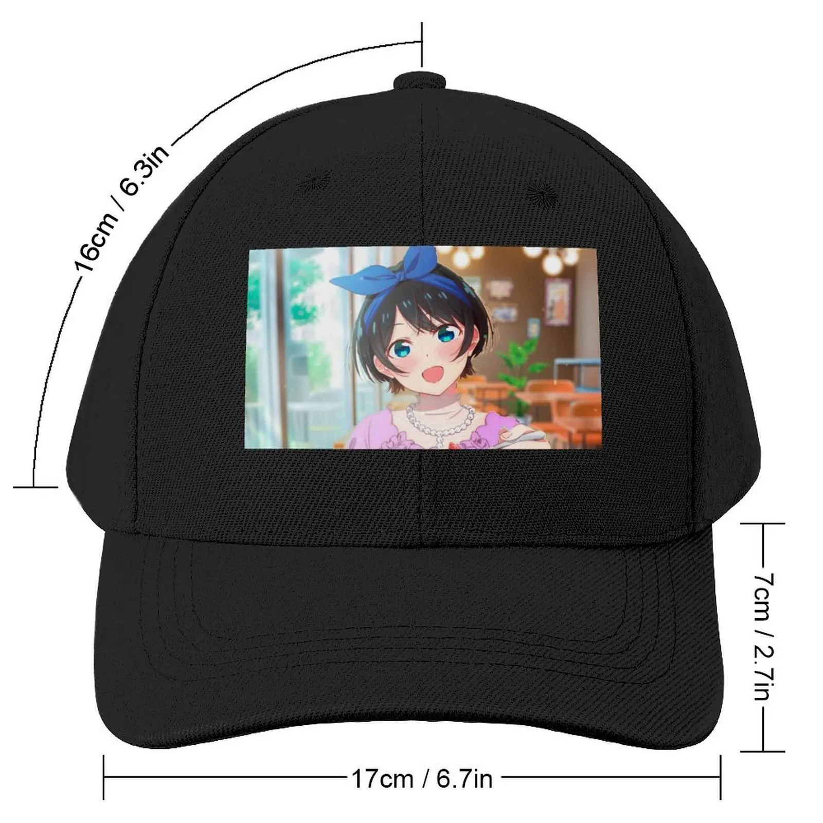 Cute Sarashina Ruka Waifu Hot Kawaii (Kanojo Okarishimasu KO Anime Girl| Cutie) Baseball Cap Ball Cap New Hat Men's Hats Women's