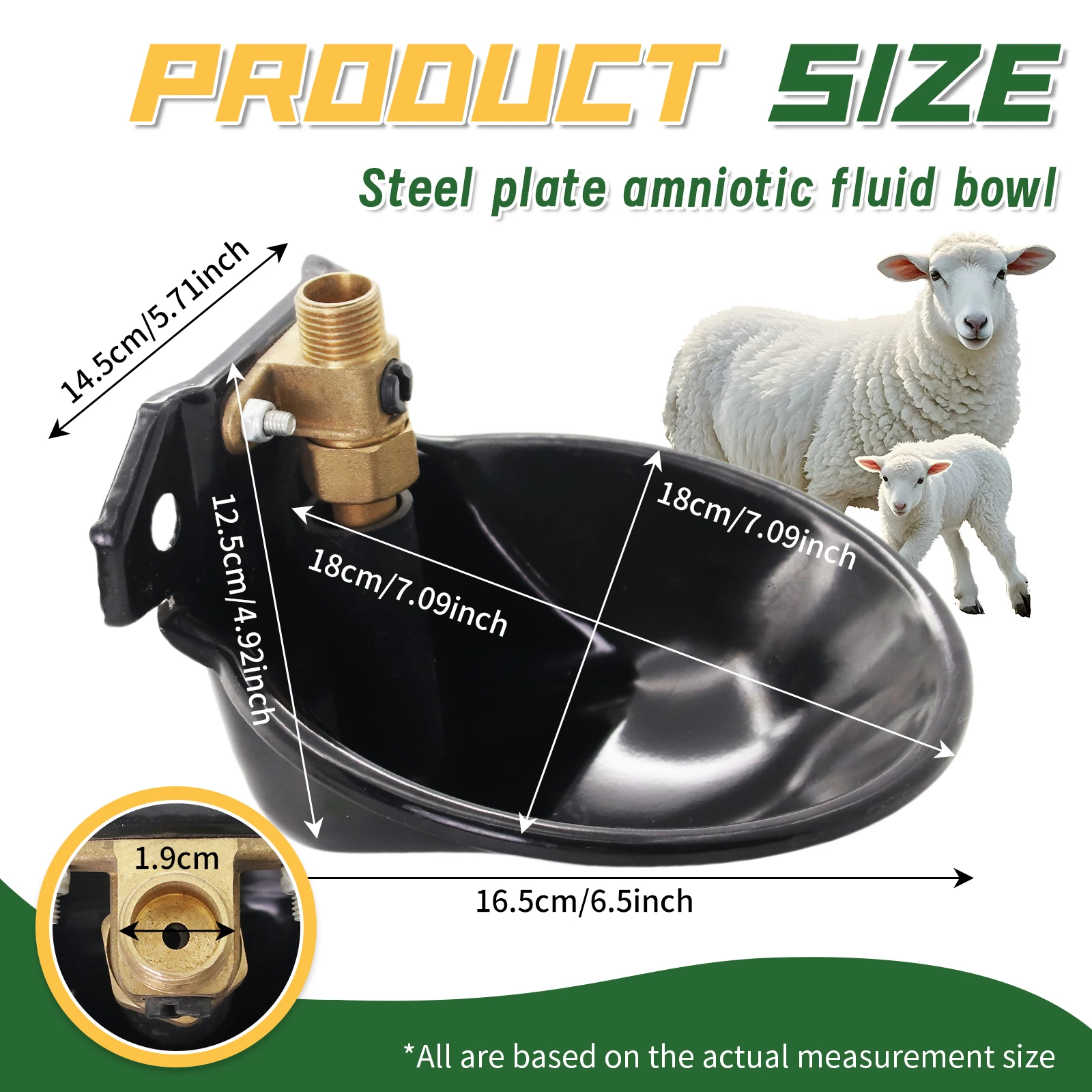 التلقائي الأغنام وعاء الماء الحديد الزهر شرب الماعز خروف شارب وعاء الماء مع صمام النحاس 20 مللي متر الأنابيب مزرعة معدات التغذية