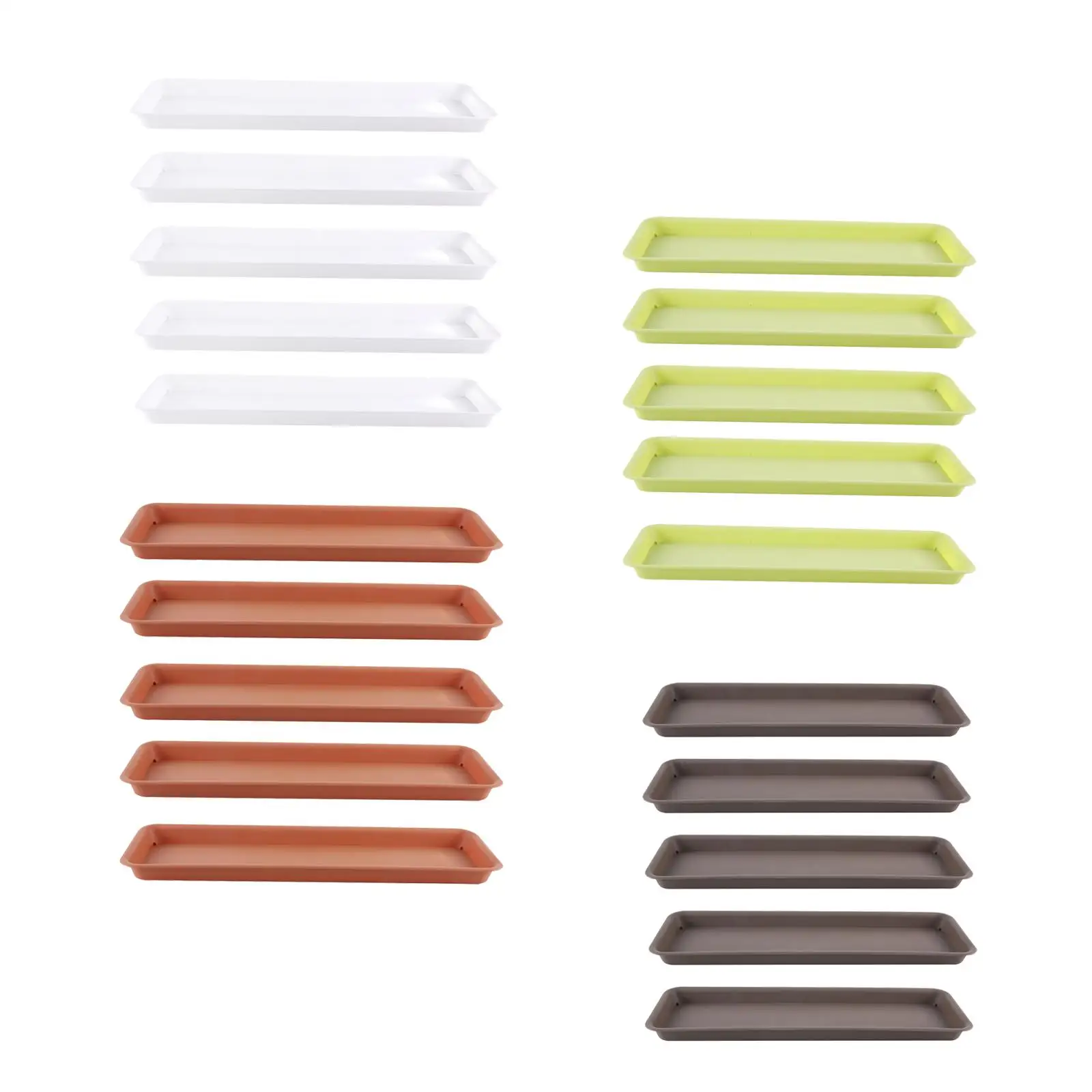 5x Plant Saucers Compact Plant Water Drip Trays for Balcony Garden Yard