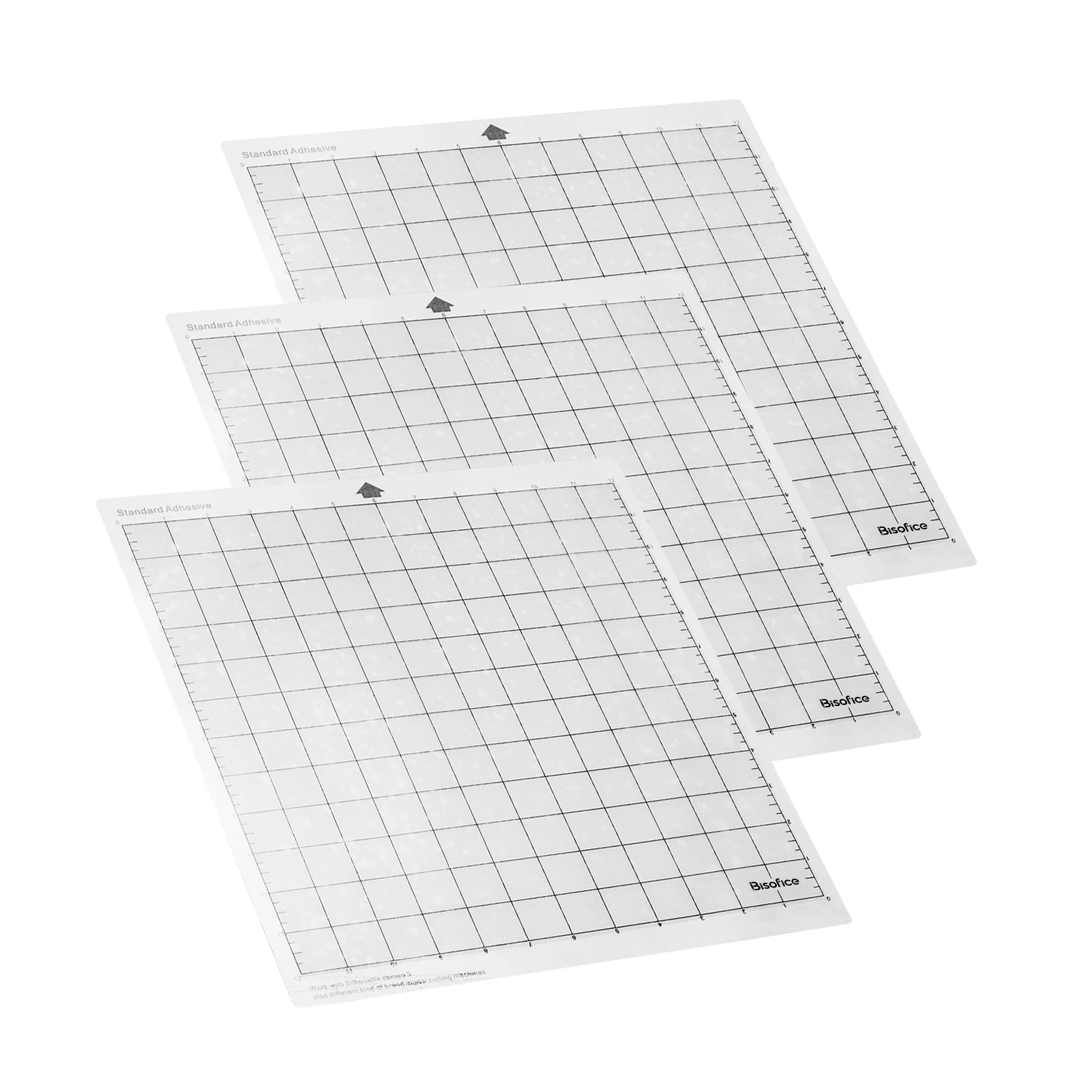 3PCS  Replacement Cutting Mat 12*12 Inch Transparent Adhesive Mat with Measuring Grid for Silhouette Cameo Cricut Explore