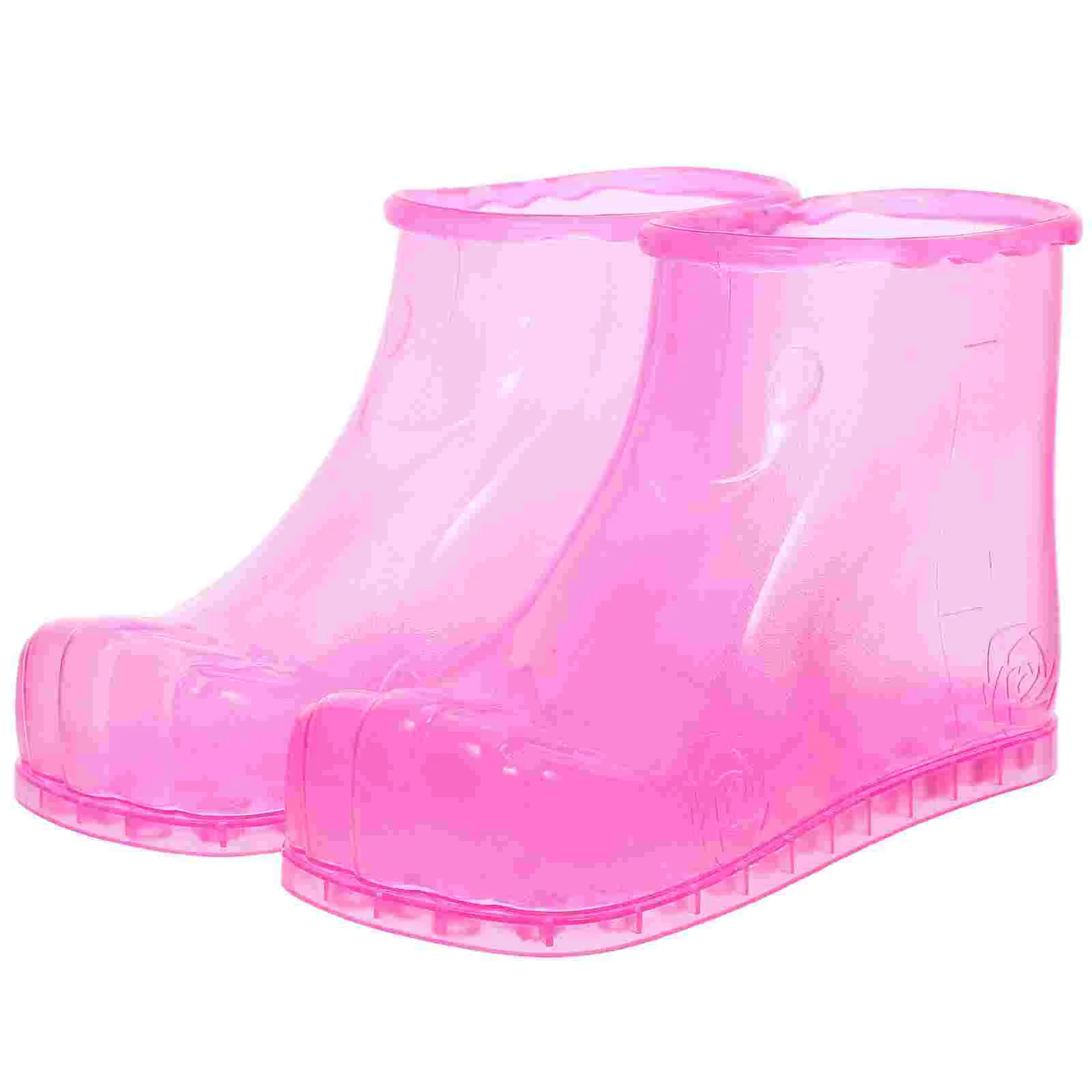 

2 Pcs Boots High Foam Shoes Foot Bathing Pedals Soak Rosy Soaking Men and Women