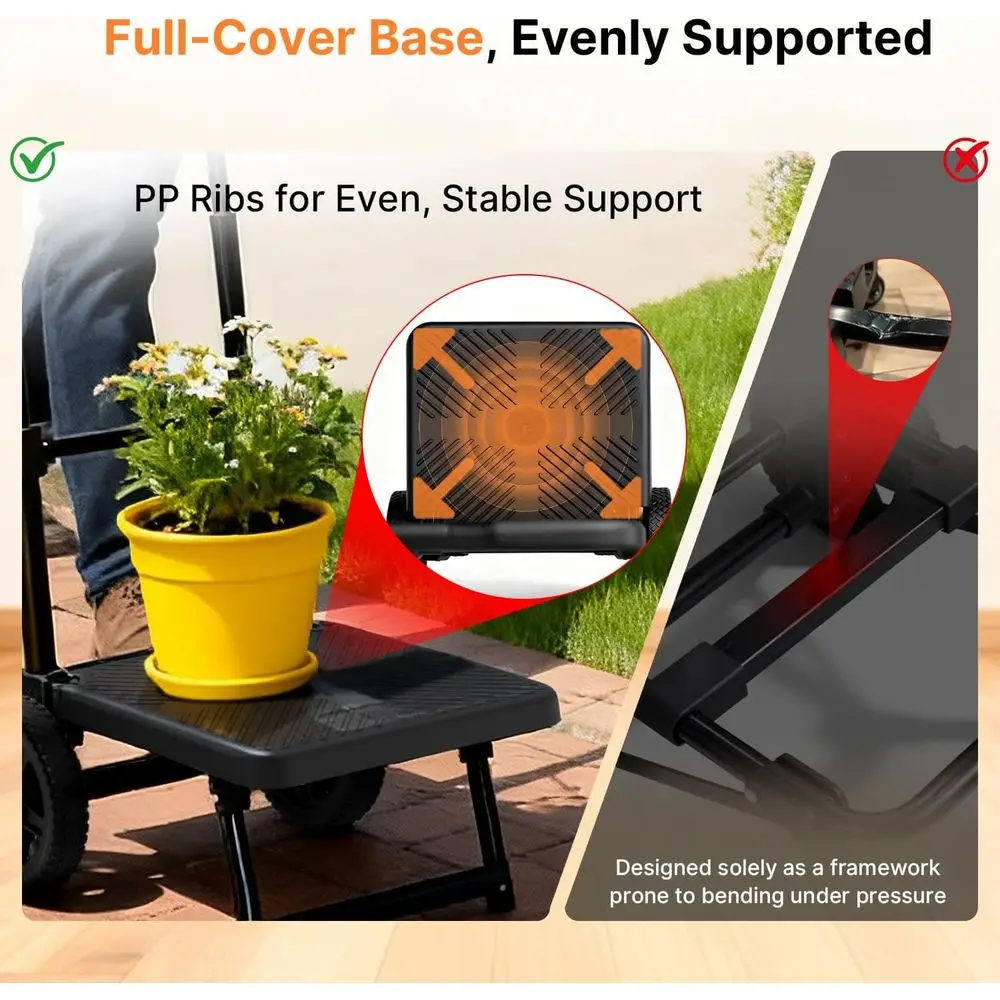 Zusammenklappbarer Einkaufswagen mit doppeltem Funktionsfunktion und wasserdichter Tasche von 57 lb, 330 Pfund Tragkraft, Treppensteigerräder für Lebensmittel, Wäsche und Bewegungen