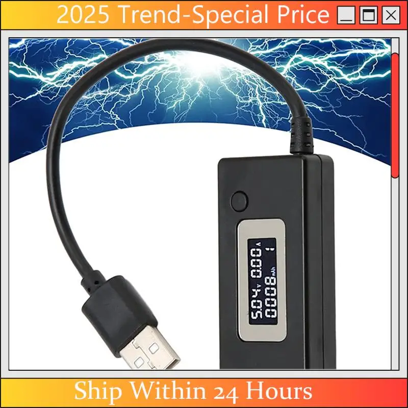 A61Z Deals USB Voltage/Amps Power Meter Tester Multimeter Digital Multimeter USB 2.0 Multifunction Electrical Tester Capacity.