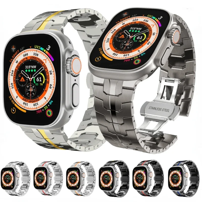 

Металлический ремешок для Apple Watch Ultra 3 2 1 Band 49 мм 45 мм 41 мм 44 мм 40 мм 42 мм 46 мм Браслет iWatch 11 10 9 8 7 6 5 Correa
