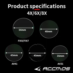 Archery Bow Sight Scope Lenses Target Aiming Magnification Lens 4x/6x/8x Diameter 35/45/48/54mm Shooting Hungting Accessories