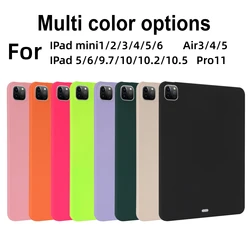 For 2021 iPad 10.2 Case 7/8/9th Generation Cover For 2018 9.7 5/6th Air 2/3 10.5 Mini 4 5 6 Pro 11 Air 4/5 10.9 10th funda soft