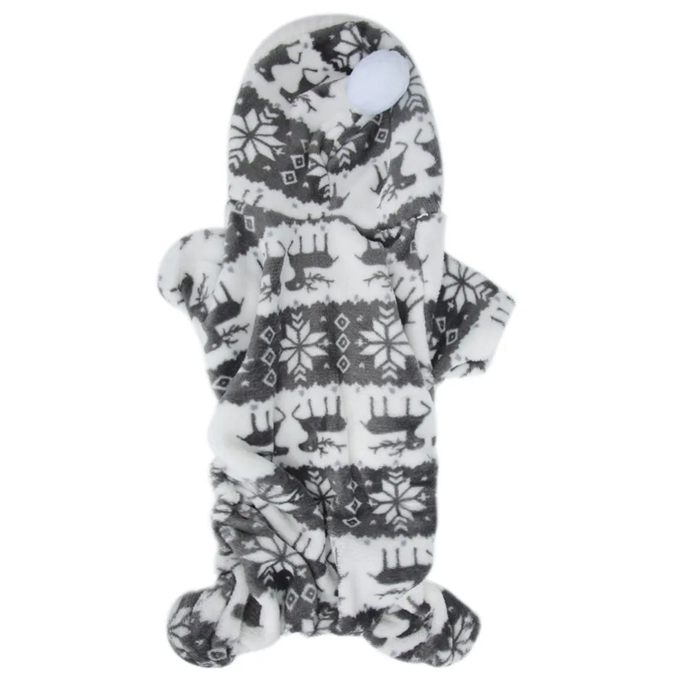 Lining Pet Jumpsuit Gray Tone Stretchy Texture Four Leg Apparel Soft Touch Four Leg Cut Pet Bodysuit Cold Season Outfit