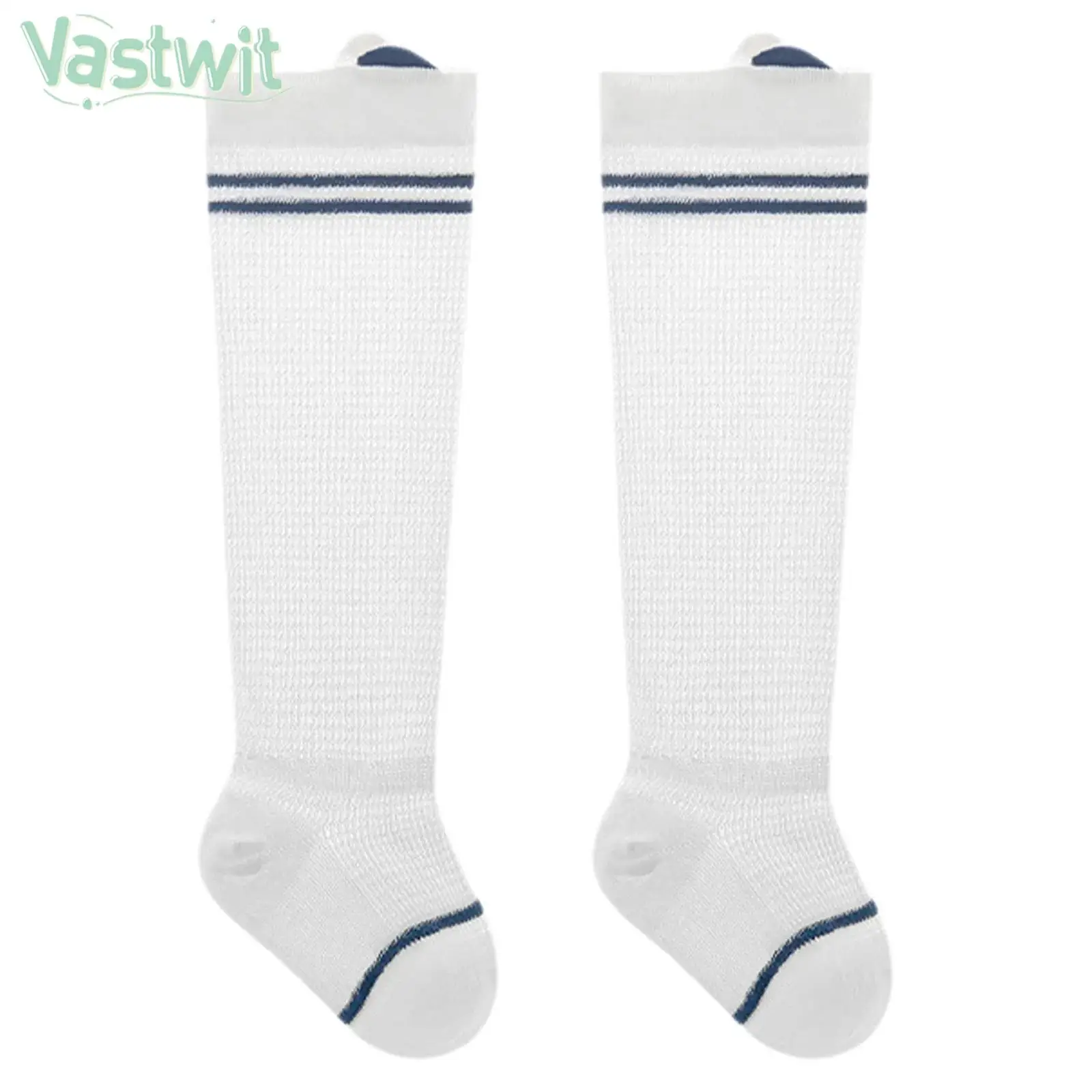 

Baby Boys Girls Summer Ultra-thin High Tube Socks Mosquito-proof Striped Stockings Daily School Party Holiday Costume Accessory