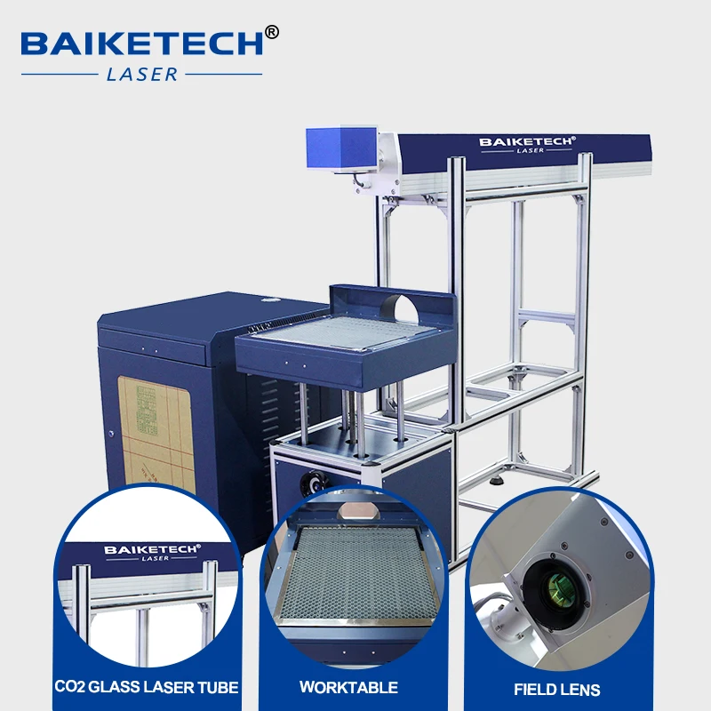 CO₂ Laser Marking Machine – High-Speed Engraving on Wood, Acrylic, Glass, Leather, Paper & Plastics for Logos, Barcodes & Date C