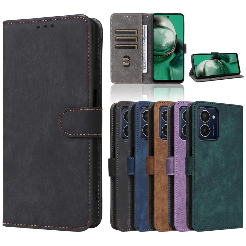 For HMD Pulse/HMD Pulse Pro/HMD Pulse Plus case Retro PU Leather Back Case Cover Fundas Phone Accessories