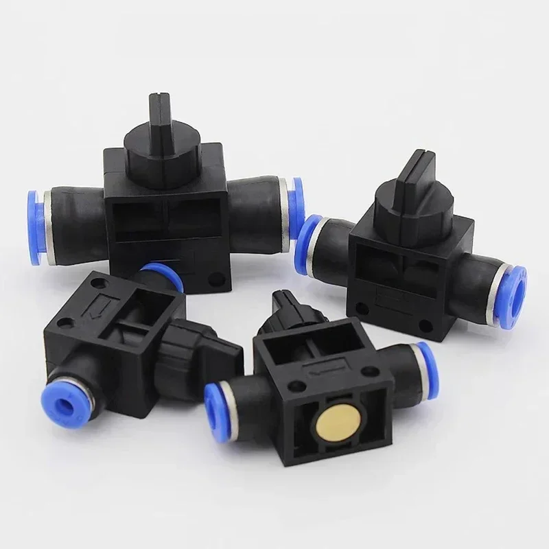 Pneumatic Fitting 2 Way Quick Push Connector Tube Hose 4mm 6mm 8mm 10mm 12mm HVFF Air Pneumatic Parts Plastic Switch Controller