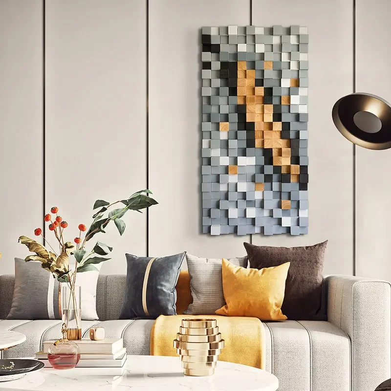 مصمم غرفة المعيشة اللوحة الزخرفية مدخل الربط مجردة