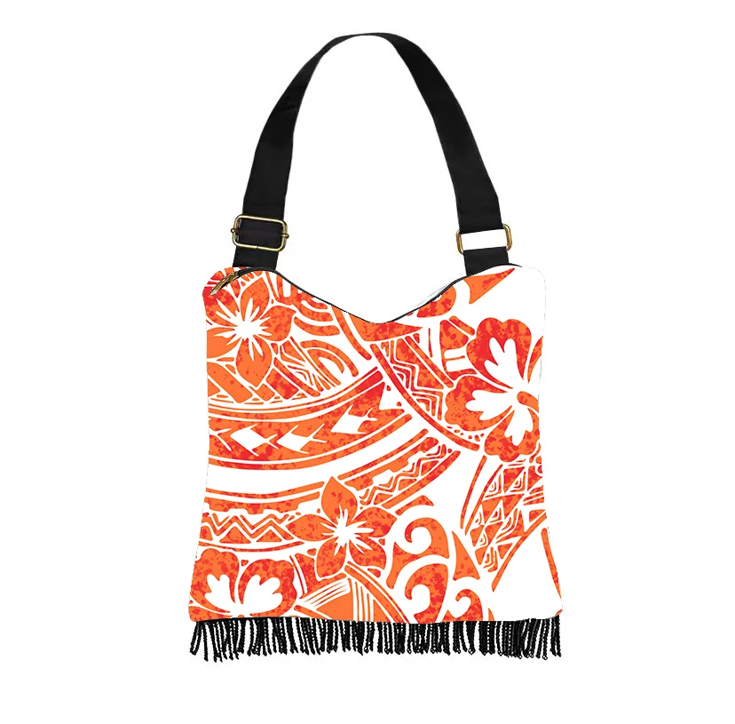

Настраиваемая сумка через плечо Самоа с гибискусом, полинезийская фиджи с цветочным принтом в стиле ретро, женская летняя сумка на ремне с регулируемым ремешком