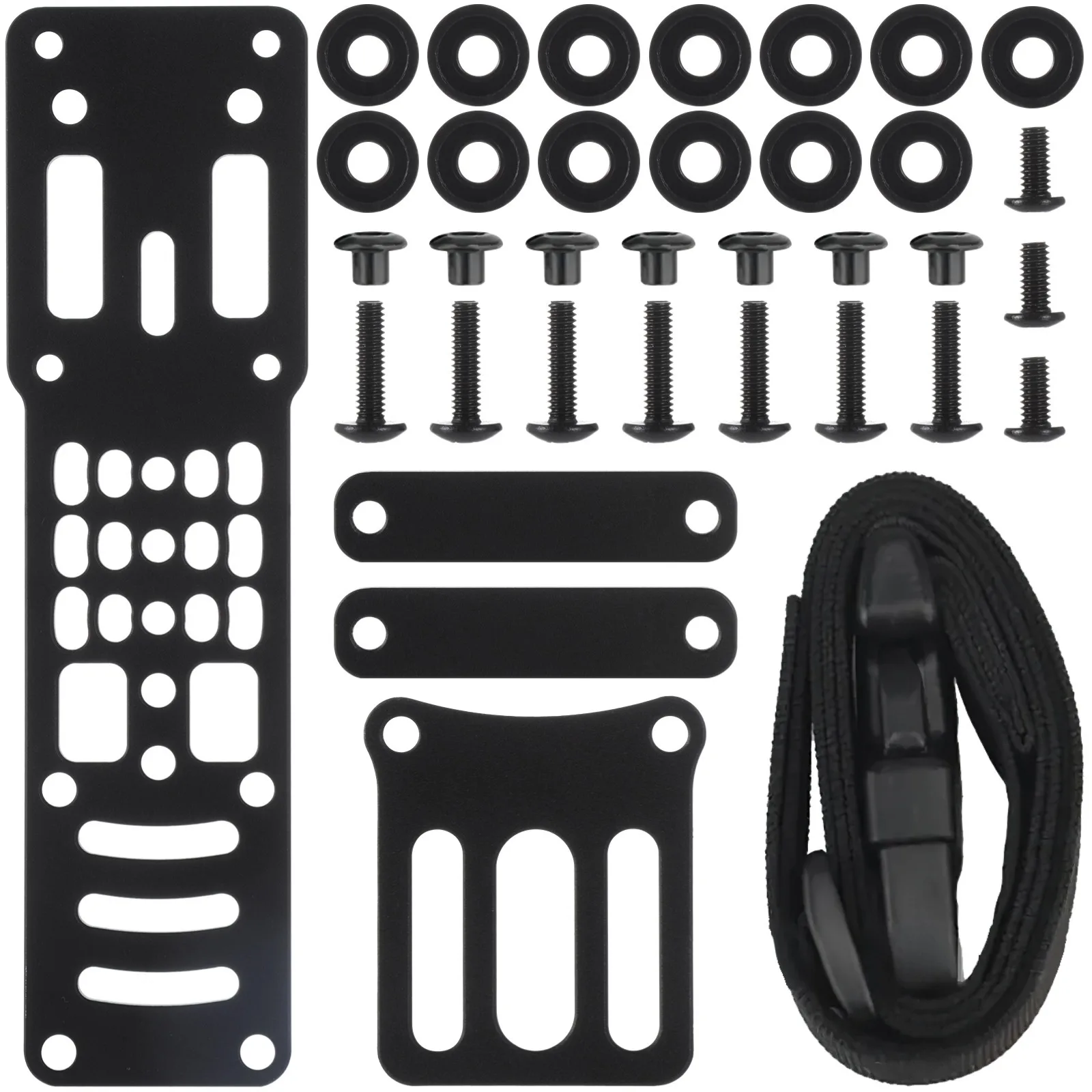 Fondina modulare in metallo Adattatore per pistola Piastra di estensione sospesa regolabile con gamba a caduta con cintura regolabile adatta per QLS G-Code Blackhawk