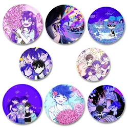 32/44/58mm Anime RPG Omori Round Pins Cartoon Badges Cosplay HD Print Handmade Brooches for Backpack Clothes Chest Ornament Gift