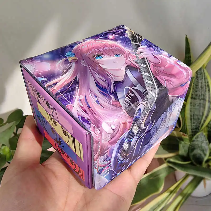 

Bocchi The Rock Theme WS PTCG Opcg Tcg Универсальная коробка для хранения карт Аниме Мультфильм Кожаная магнитная коробка для защиты игровых карт Игрушки
