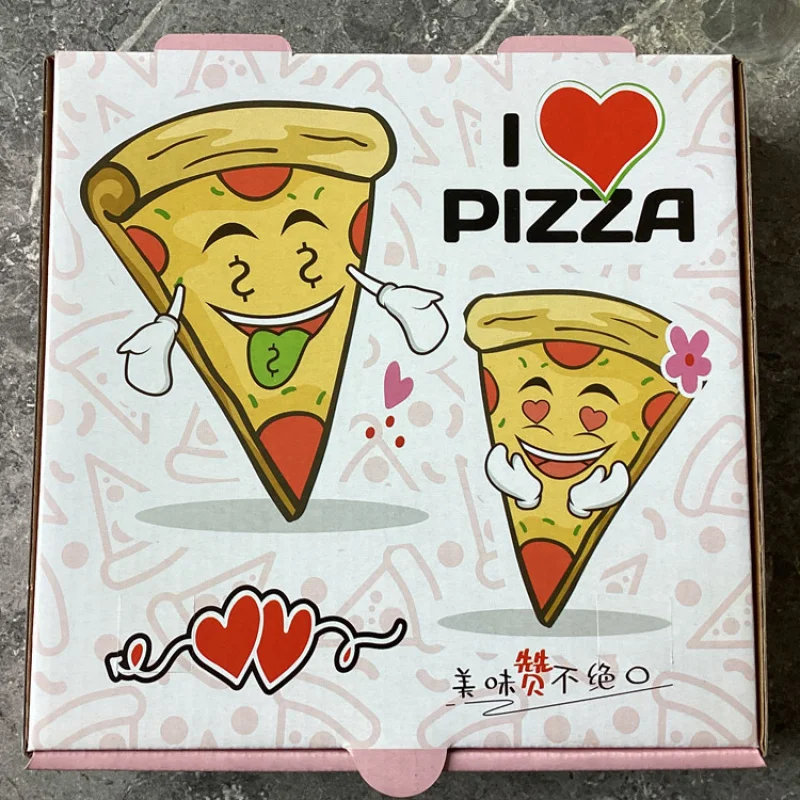 Custom. Disposable Thickened Takeaway Pizza Box Corrugated Packaging Pizza Pizza Box 67891012-Inch Customizable