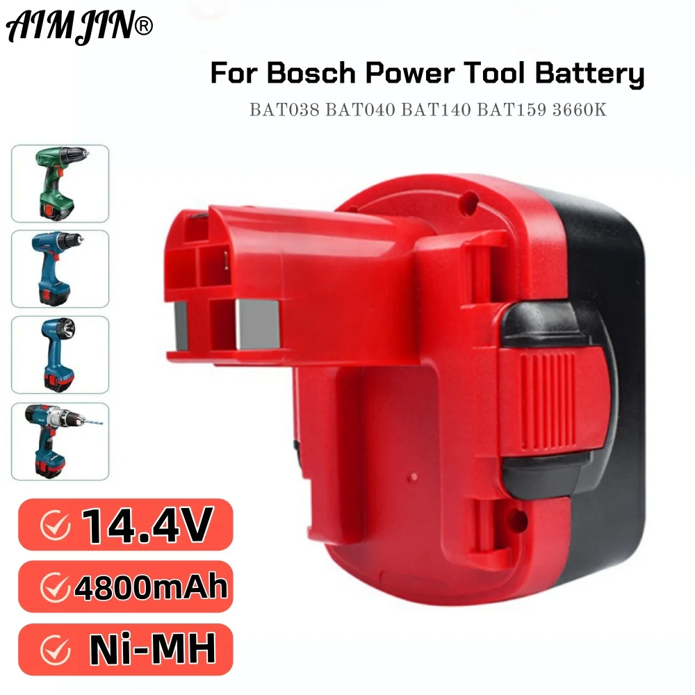 

NI-MH 4800mAh for bosch 14.4v battery replace bosch d 70745 battery screwdriver charger BAT038 BAT140 BAT040 BAT04