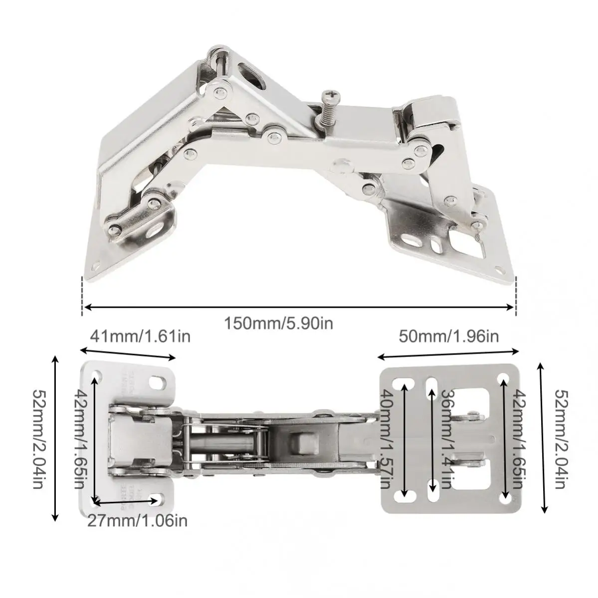 Cabinet Hinges 170 Degree Hinges Face Frame Cabinet Hydraulic Adjustable Mounting Hinges Soft Closing Dampers No Need Hole Hinge