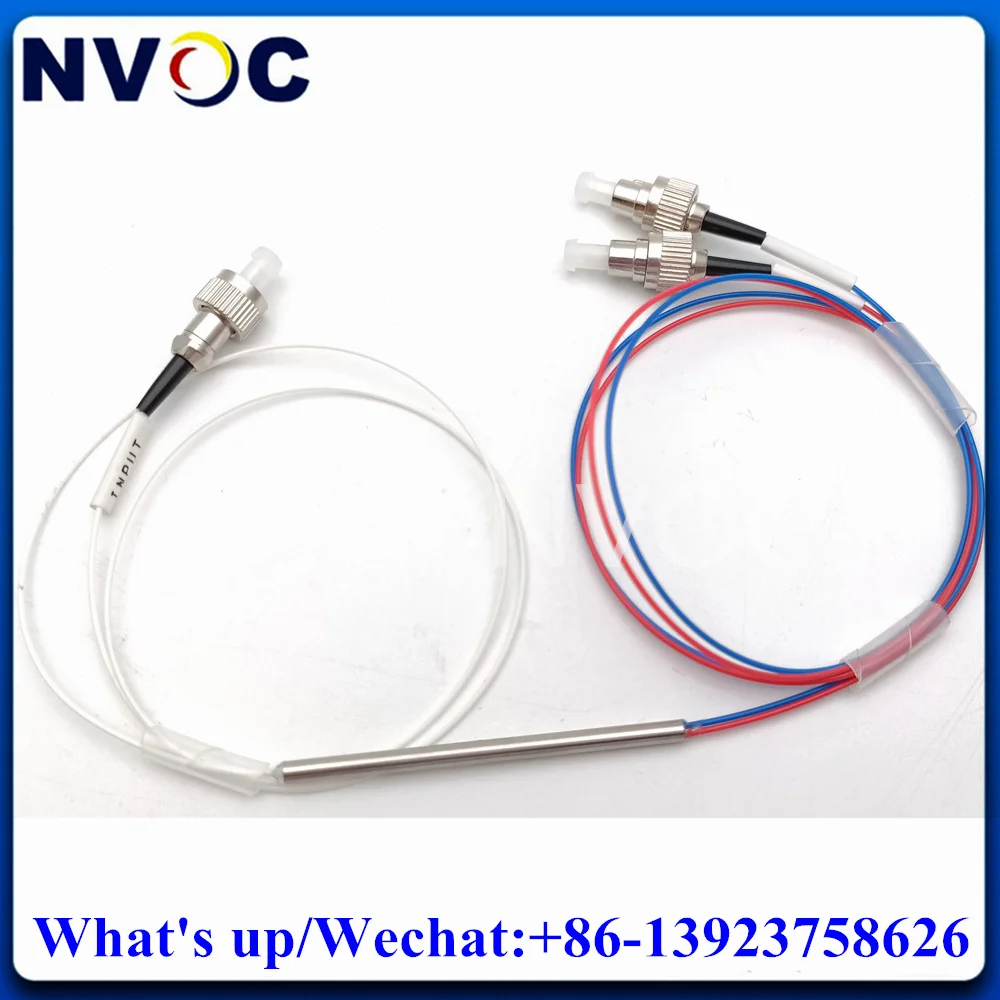 Imagem -04 - Acoplador Igual da Relação 1m do Tubo de Aço 850nm de Peças 1x2 Divisor Multimodo do Plc da Fibra de 1*2 Om2 50 125 mm com Conector do sc lc fc st de 0.9 mm