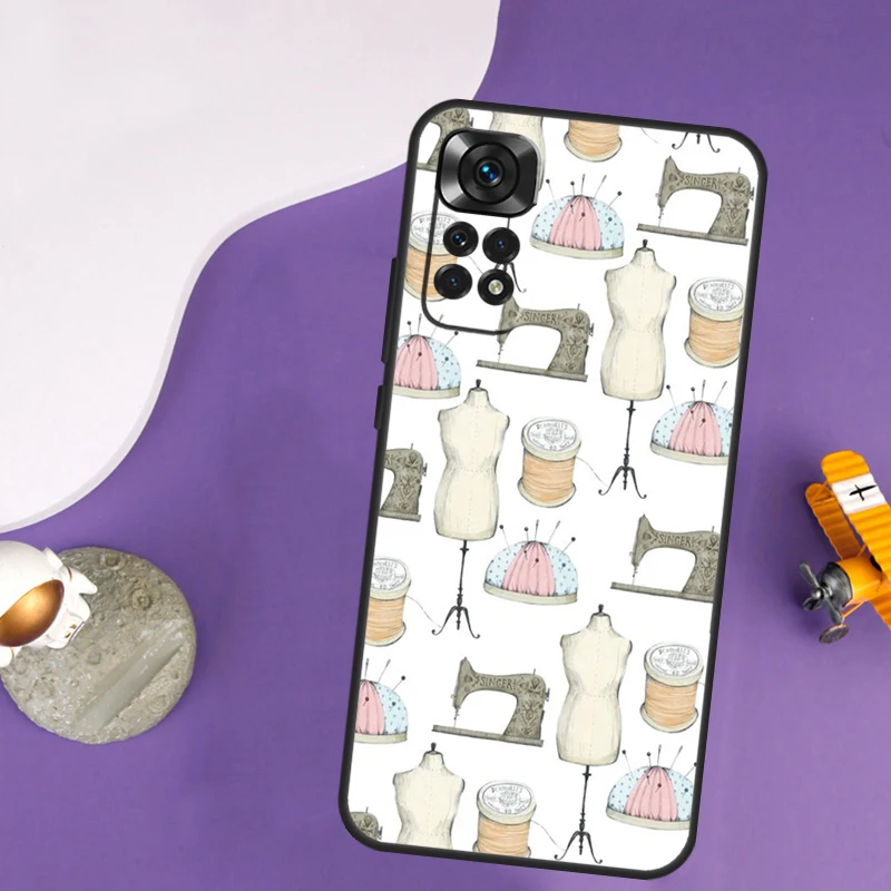 حافظة ماكينة الخياطة لهاتف Xiaomi Redmi Note 13 14 Pro 12 9 10 11 Pro 10S 11S 12S Redmi 14C 13C 10C 12C