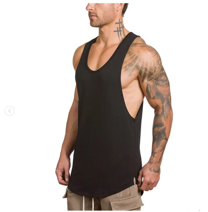 Free Mail New Men's Vest Muscle Europe And The United States Sports Vest Fit Running Fitness Movement Sleeveless Shirt Men's Sty