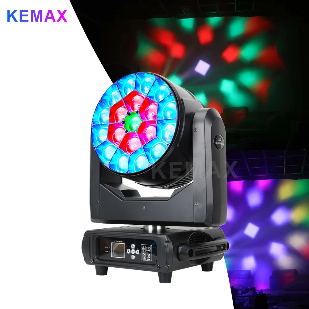 

19X40W LED Zoom Wash Moving Head DJ Light Bee Eye RGBW 4IN1 Disco Strobe Effect DMX512 Stage Lighting For Concert Wedding Club