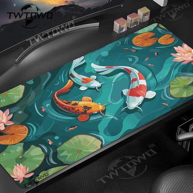 

Коврик для мыши Koi Pond with Water Lilies Gaming printon demand HD Custom Большой коврик для мыши XXL Коврик для мыши Ковер Нескользящий ноутбук