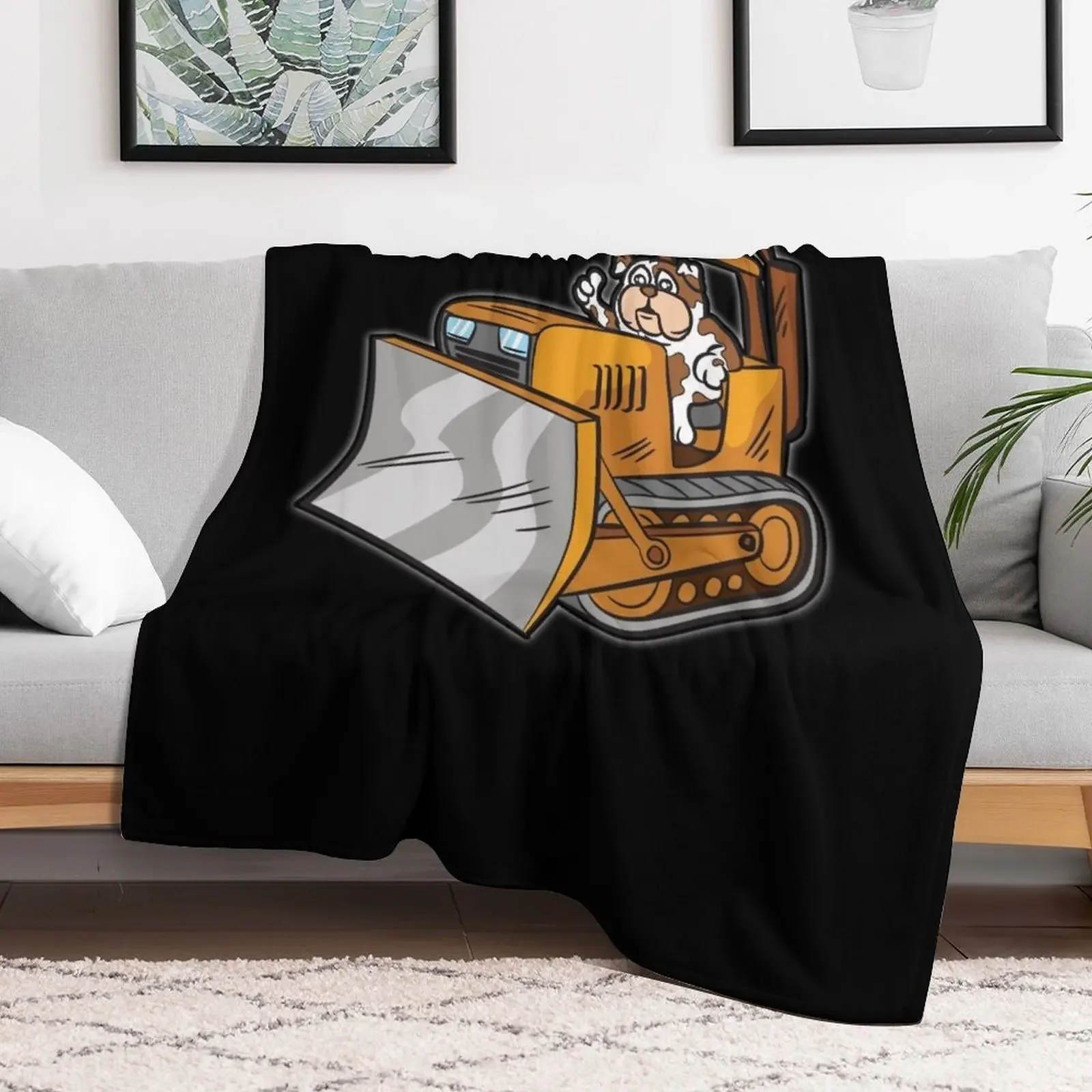 BULDOGG BULLDOZER Heavy excavator operator Throw Blanket Luxurious Soft Blanket Holiday Gift for Family