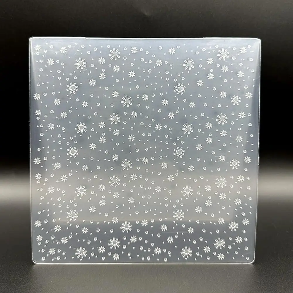 Plastic Embossing Folder Template Christmas Snowflakes Falling Texture 5.91x5.91 Inch for Card Making DIY Scrapbooking Paper