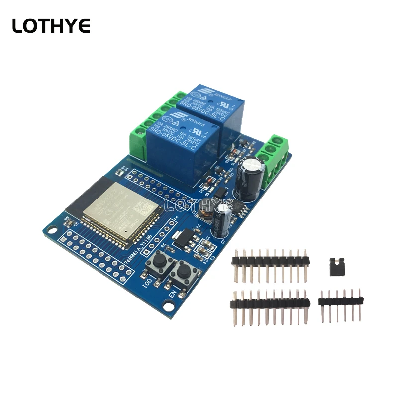 ESP32-WROOM esp32 canal duplo wifi módulo de relé bluetooth placa desenvolvimento secundário DC5-60V fonte alimentação