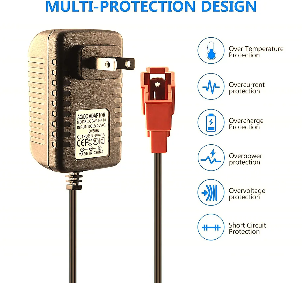 12 Volt Battery Charger for Ride On Toys 12V Kids Ride On Car Charger,12V Electric Car Riding Toy Battery Power Adapter