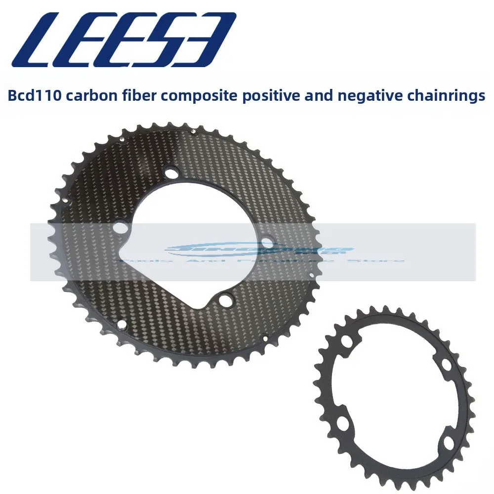 

LEESE Carbon Fiber Composite Tooth Plate Ultra Light, Double Plate, Single Plate BCD110 50-34 52-36