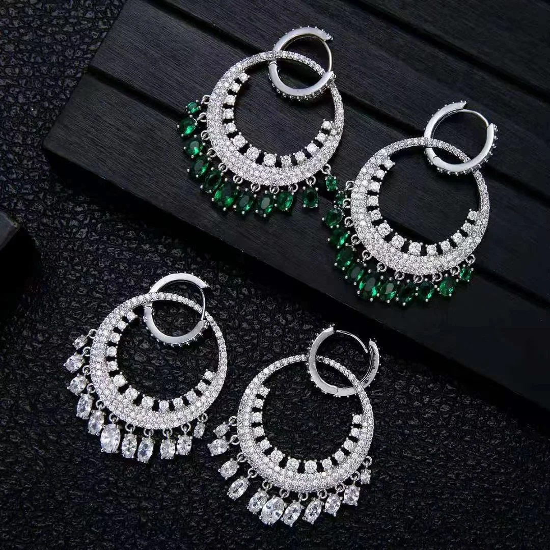 

EYER Women Earrings Promotion 2022 New European And American Exquisite Ladies Big Dangle Drop Earrings Wedding For Women Jewelry