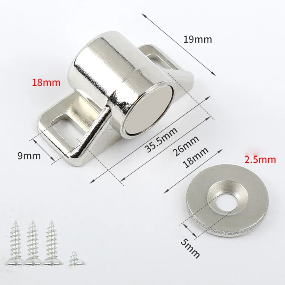 Magnet Cabinet Door Catch Cupboard Door Stopper Closer Strong Magnets Latch Super Powerful Door Latch Furniture Gate Hardware