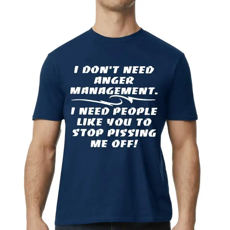 

Забавная мужская футболка с управлением гневами и шутками, мужская футболка с юмором