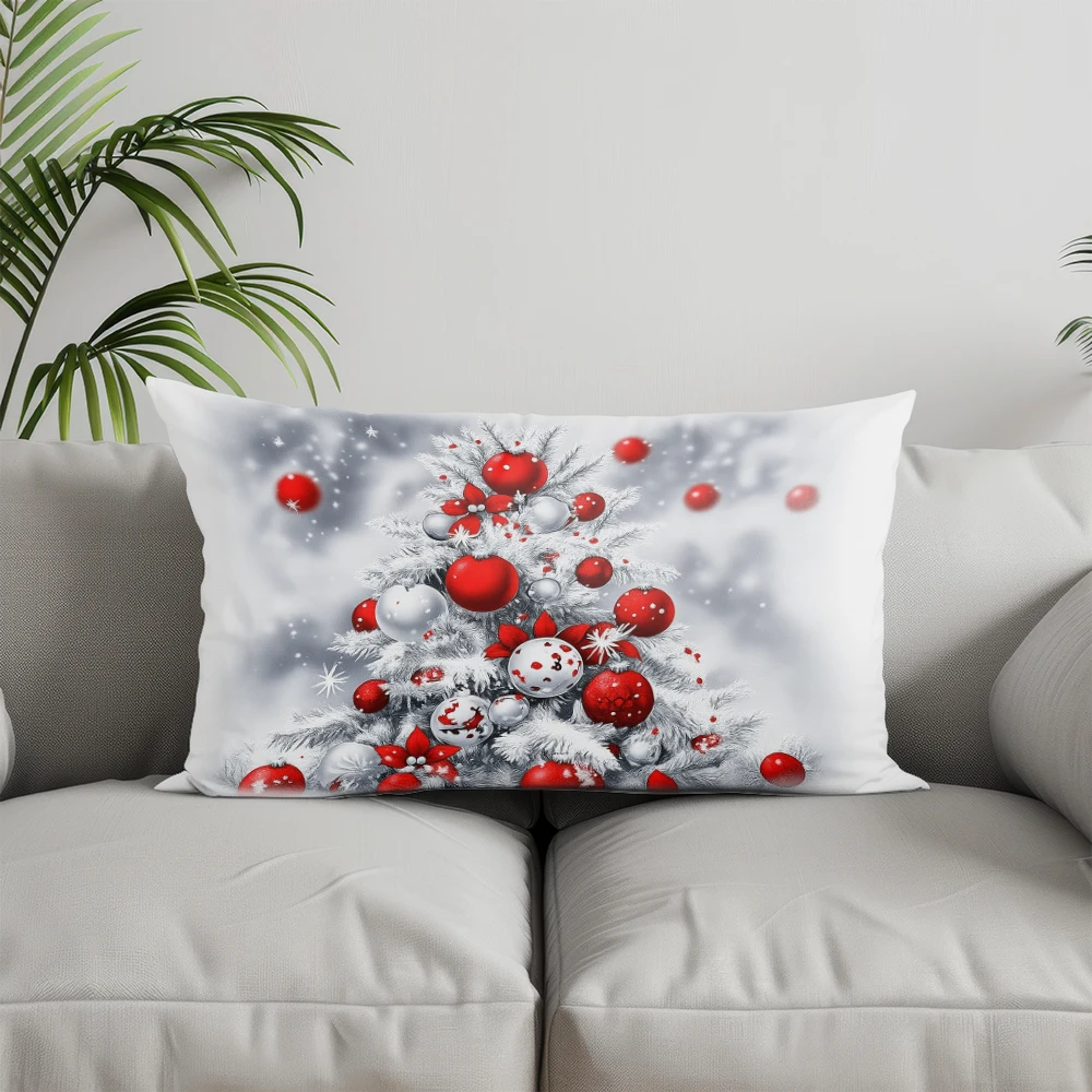 ديكور المنزل عيد الميلاد إكليل القوس وسادة غطاء مناسبة ل أريكة غرفة نوم سيارة وسادة غطاء وسادة مستطيلة الظهر وسادة #5